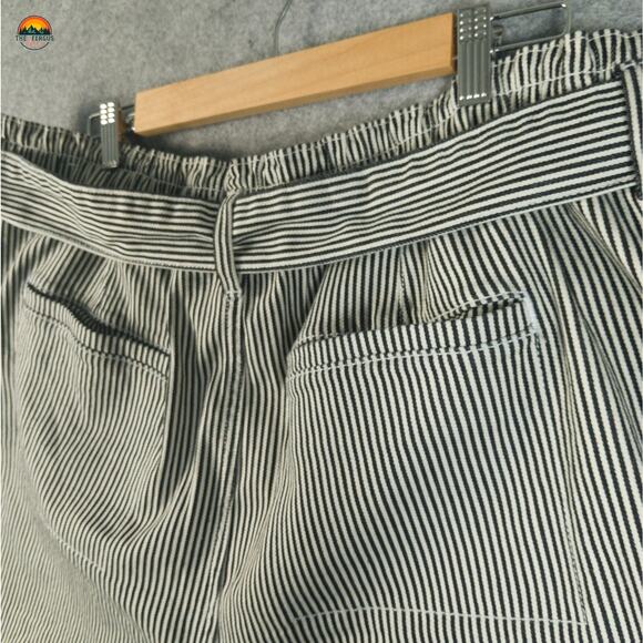Lane Bryant Striped Shorts Black White Tie Waist Summer Women's Plus Size 18 - Picture 5 of 8